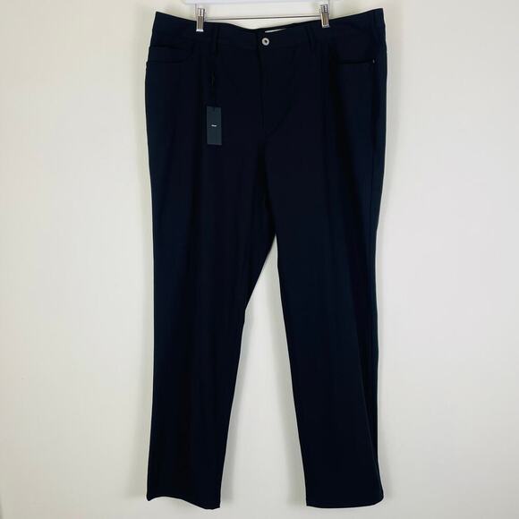 Sene Pants Men 42 Black Transit FlexTech Chino Performance 5 Pocket 42x32 - Picture 1 of 9